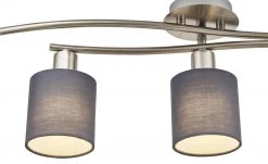 Trio Deckenleuchte, 5-flammig Stoffschirme grau -Innenleuchten Verkaufsladen 10688094 6 201811271551