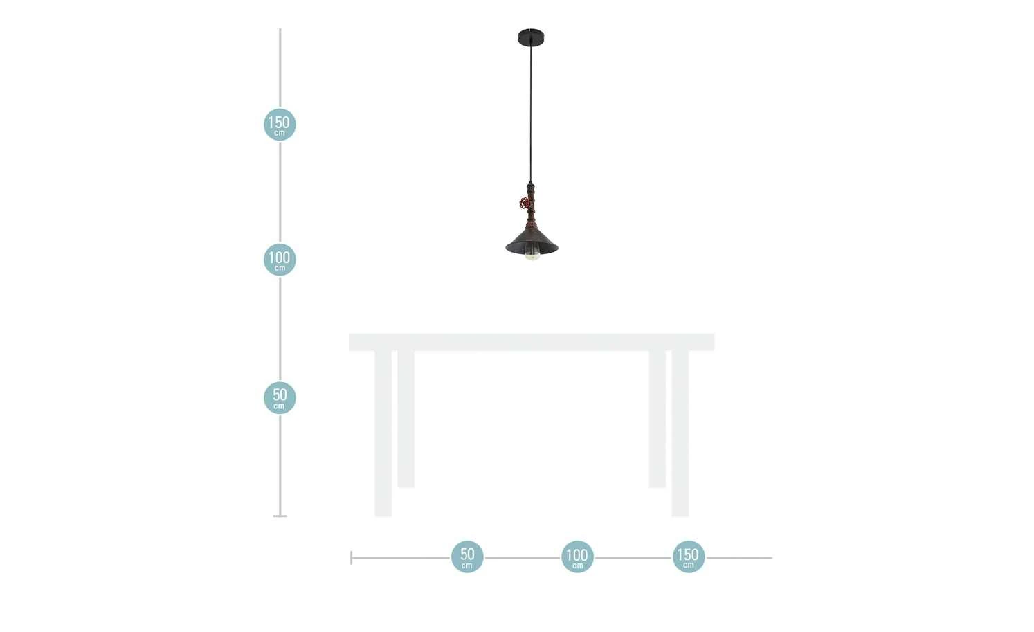 HOME STORY Pendelleuchte mit Deko-Ventil 9 HOME STORY Pendelleuchte mit Deko-Ventil – Bild 9