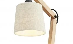 Trio Tischleuchte mit Holzfuß | Braun -Innenleuchten Verkaufsladen 10688285 3 202106082233