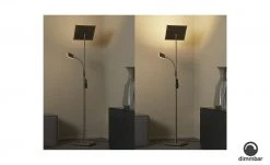 LED-Deckenfluter, 2-flammig mit Fernbedienung `eckig´