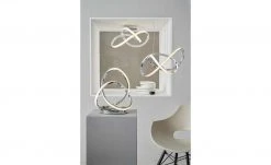 Wofi LED-Deckenleuchte, chrom, geschwungen