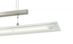 Fischer-Honsel LED-Pendelleuchte, Nickel-matt, Glas satiniert -Innenleuchten Verkaufsladen 10688605 10 202202242232