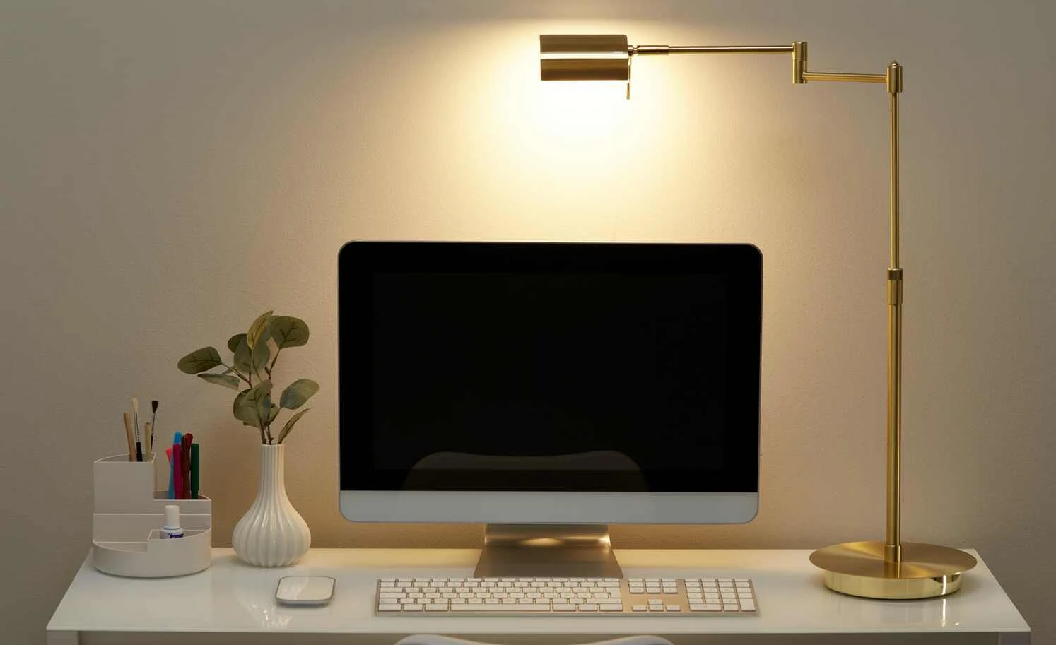 B-Leuchten Bridge-Tischleuchte 1-flammig messing 2 B-Leuchten Bridge-Tischleuchte 1-flammig messing – Bild 2