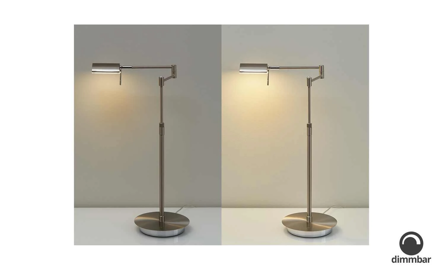 B-Leuchten Bridge-Tischleuchte 1-flammig Nickel matt 1 B-Leuchten Bridge-Tischleuchte 1-flammig Nickel matt