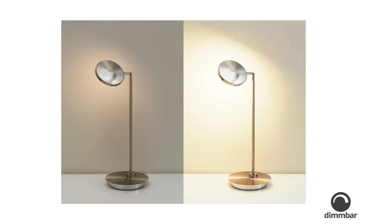 B-Leuchten LED-Tischeuchte, 1-flammig, Nickel matt 2 B-Leuchten LED-Tischeuchte, 1-flammig, Nickel matt – Bild 2