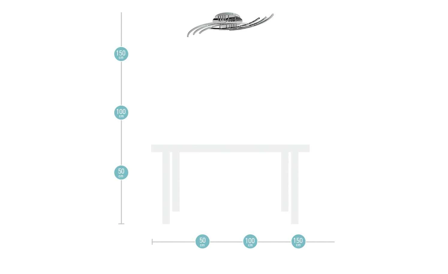 Meisterleuchten LED-Deckenleuchte, chrom, 6-flammig 5 Meisterleuchten LED-Deckenleuchte, chrom, 6-flammig – Bild 5