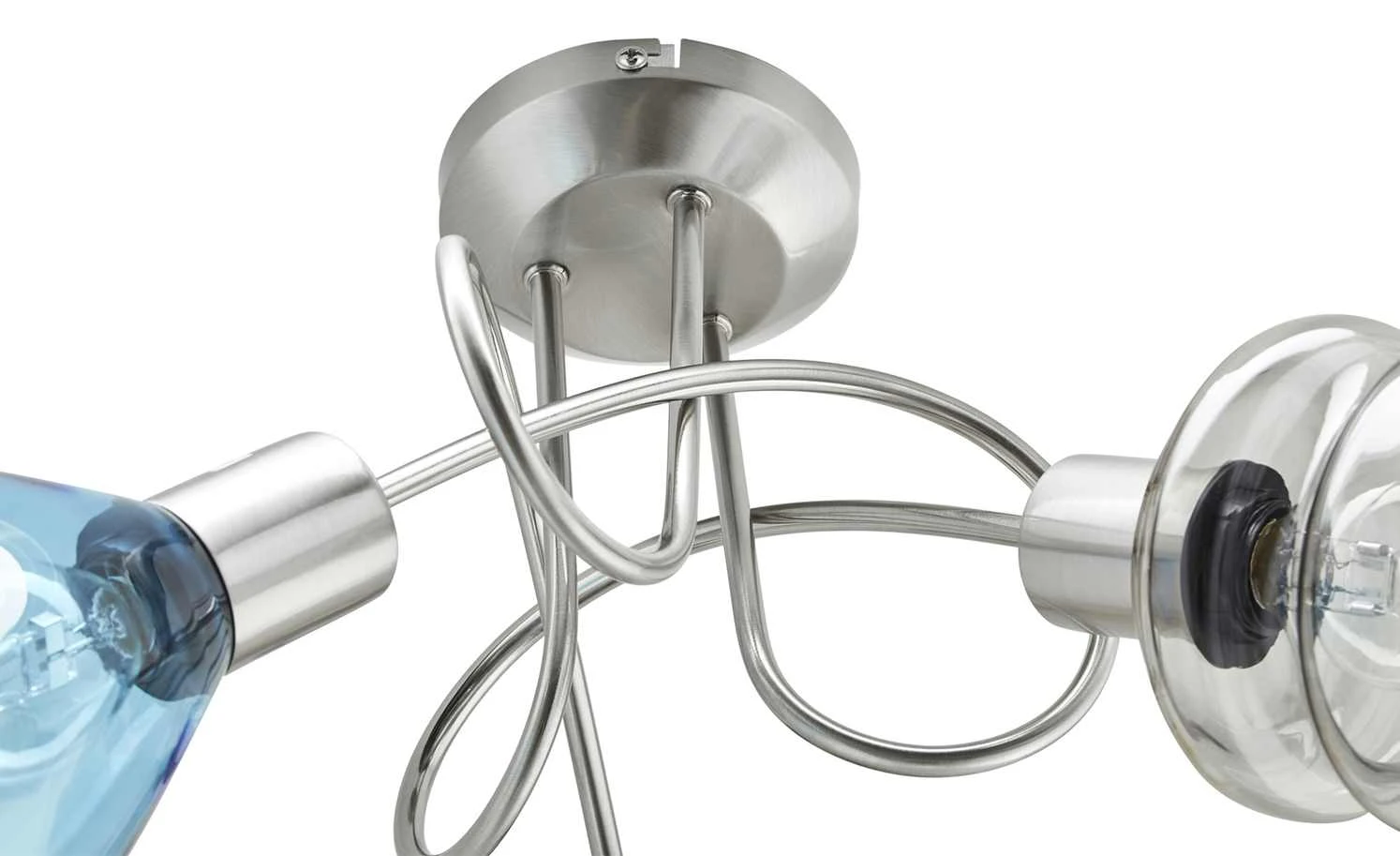 Deckenleuchte, 3-flammig, Gläser in bunt 5 Deckenleuchte, 3-flammig, Gläser in bunt – Bild 5