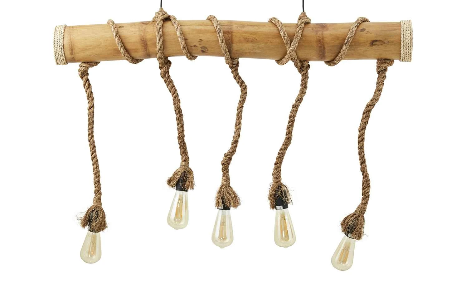 HOME STORY Pendelleuchte, 5-flammig, Bambus 5 HOME STORY Pendelleuchte, 5-flammig, Bambus – Bild 5