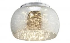 HOME STORY LED-Pendelleuchte, Rauchglas mit Acryltropfen