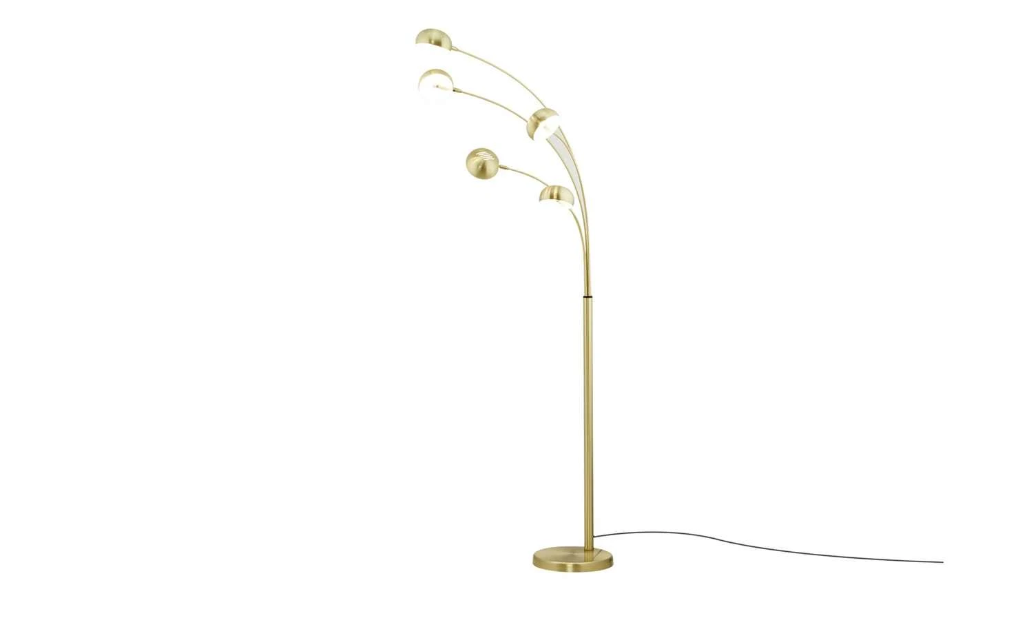 HOME STORY Bogenleuchte, 5-flammig, Messing-matt 4 HOME STORY Bogenleuchte, 5-flammig, Messing-matt – Bild 4