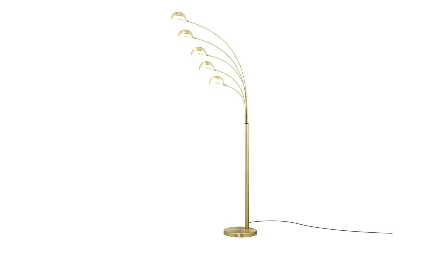 HOME STORY Bogenleuchte, 5-flammig, Messing-matt 2 HOME STORY Bogenleuchte, 5-flammig, Messing-matt – Bild 2