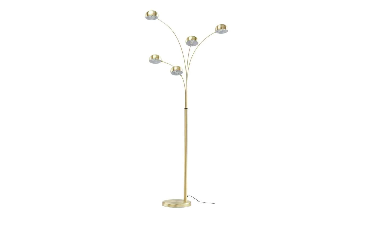 HOME STORY Bogenleuchte, 5-flammig, Messing-matt 7 HOME STORY Bogenleuchte, 5-flammig, Messing-matt – Bild 7