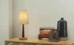 Tischleuchte, 1-flammig, rostfarben