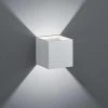 Trio LED-Wandleuchte, ´Kubus`alufarben | alufarben / Weiß