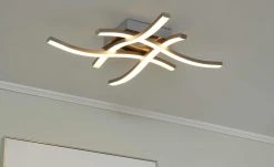 Trio LED-Deckenleuchte, 4-flammig, Nickel matt