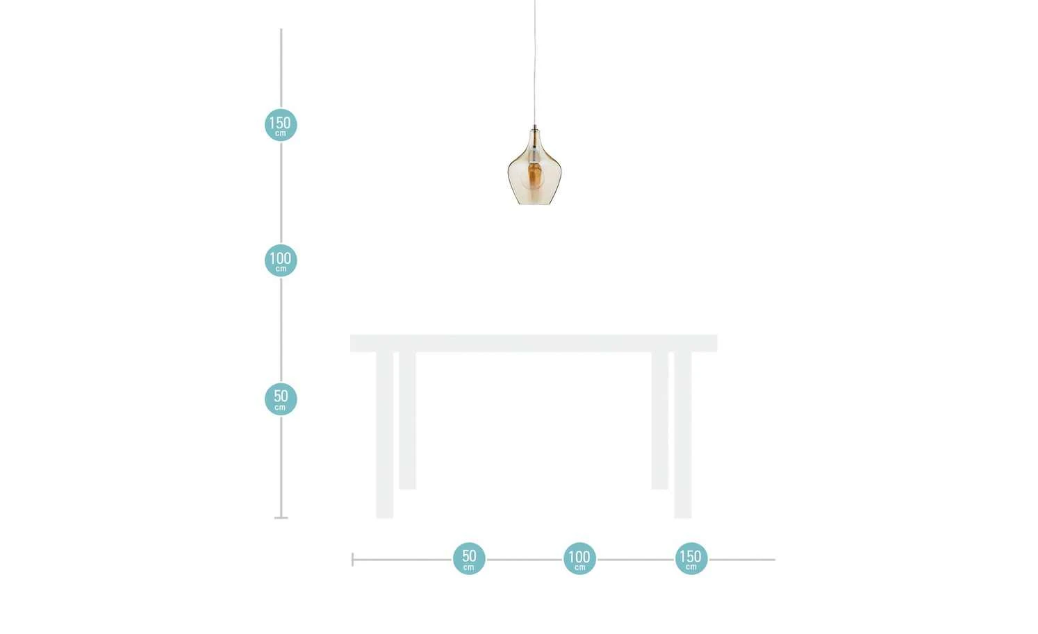 Pendelleuchte, 1-flammig, Glas bernsteinfarben 7 Pendelleuchte, 1-flammig, Glas bernsteinfarben – Bild 7