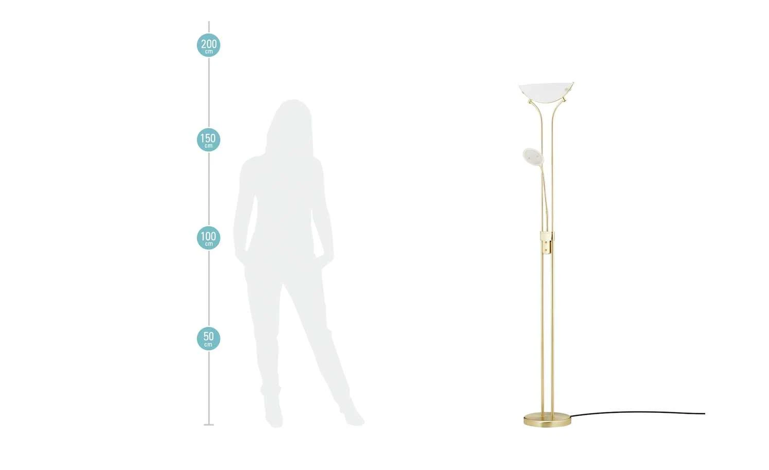 KHG LED-Deckenfluter, 2-flammig | Messing 9 KHG LED-Deckenfluter, 2-flammig | Messing – Bild 9