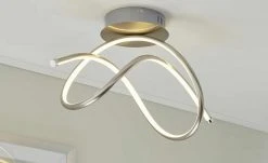 Paul Neuhaus LED-Deckenleuchte, Nickel-matt, geschwungen