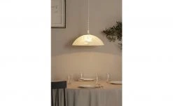 Pendelleuchte, 1-flammig, Glas Alabaster weiß