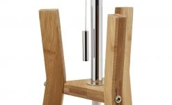 HOME STORY Holz-Stehleuchte, mit Stoffschirm und Ablage -Innenleuchten Verkaufsladen 10689879 2 201901222155