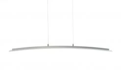 Fischer-Honsel LED-Pendelleuchte, Nickel-matt/ Glas gebogen -Innenleuchten Verkaufsladen 10689922 5 202202242232