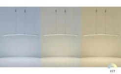 Fischer-Honsel LED-Pendelleuchte, Nickel-matt/ Glas gebogen