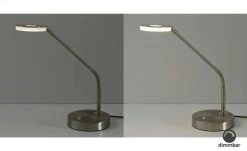 Fischer-Honsel LED-Schreibtischleuchte, Nickel-matt mit Dimmer -Innenleuchten Verkaufsladen 10689924 3 202104291236