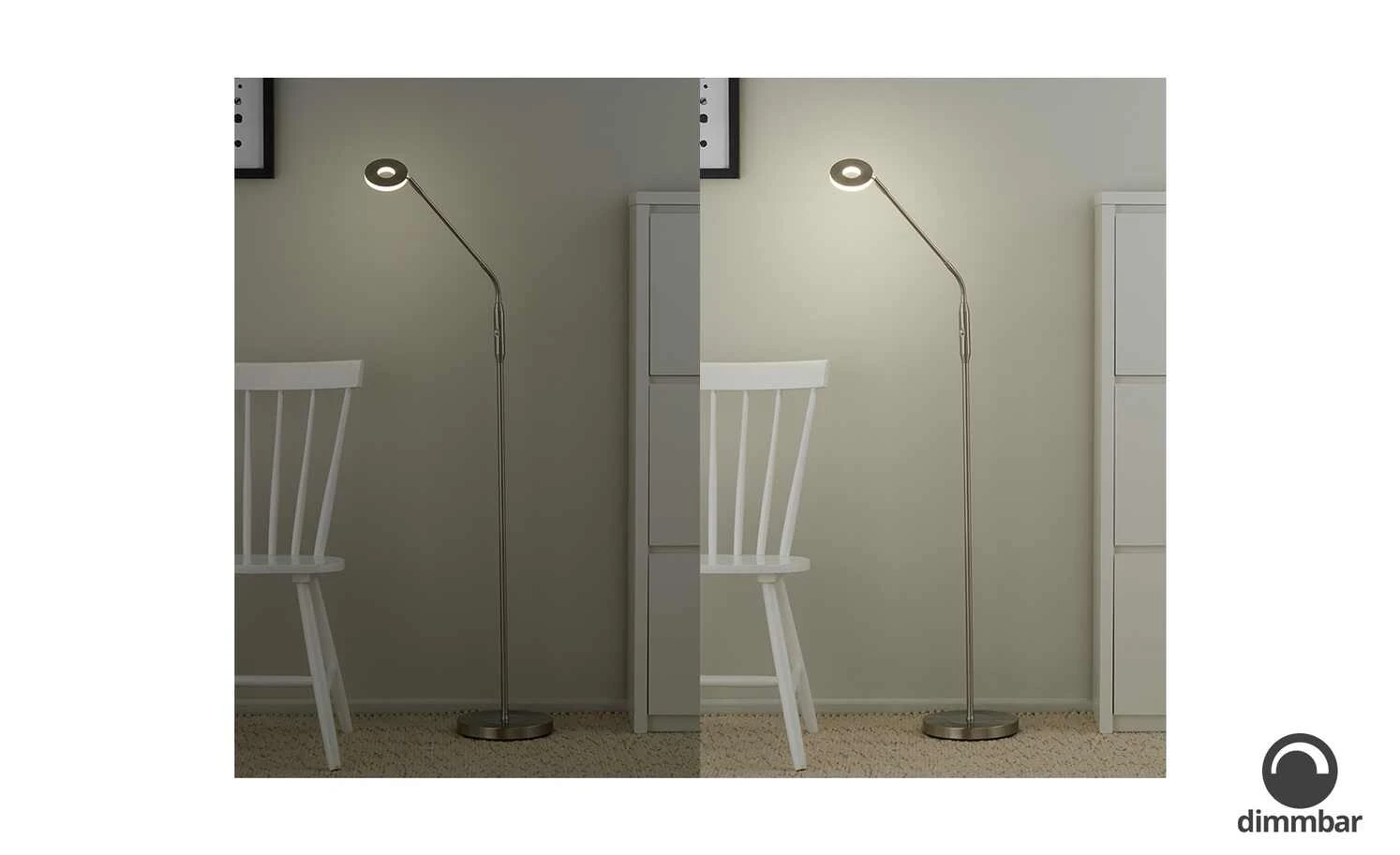 Fischer-Honsel LED-Leseleuchte, Nickel-matt mit Dimmer 7 Fischer-Honsel LED-Leseleuchte, Nickel-matt mit Dimmer – Bild 7