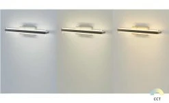 Fischer-Honsel LED-Wandleuchte, Nickel matt mit Dimmer | silberfarben