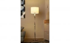 Trio Stehleuchte, chrom mit Beleuchtung im Fuß