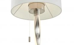 Trio Tischleuchte, NIckel matt mit Stoffschirm -Innenleuchten Verkaufsladen 11680016 2 202008202250