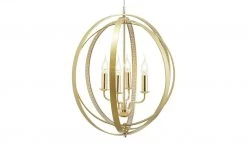 Trio Kronleuchter, 4-flammig messing mit Strass | messingfarben