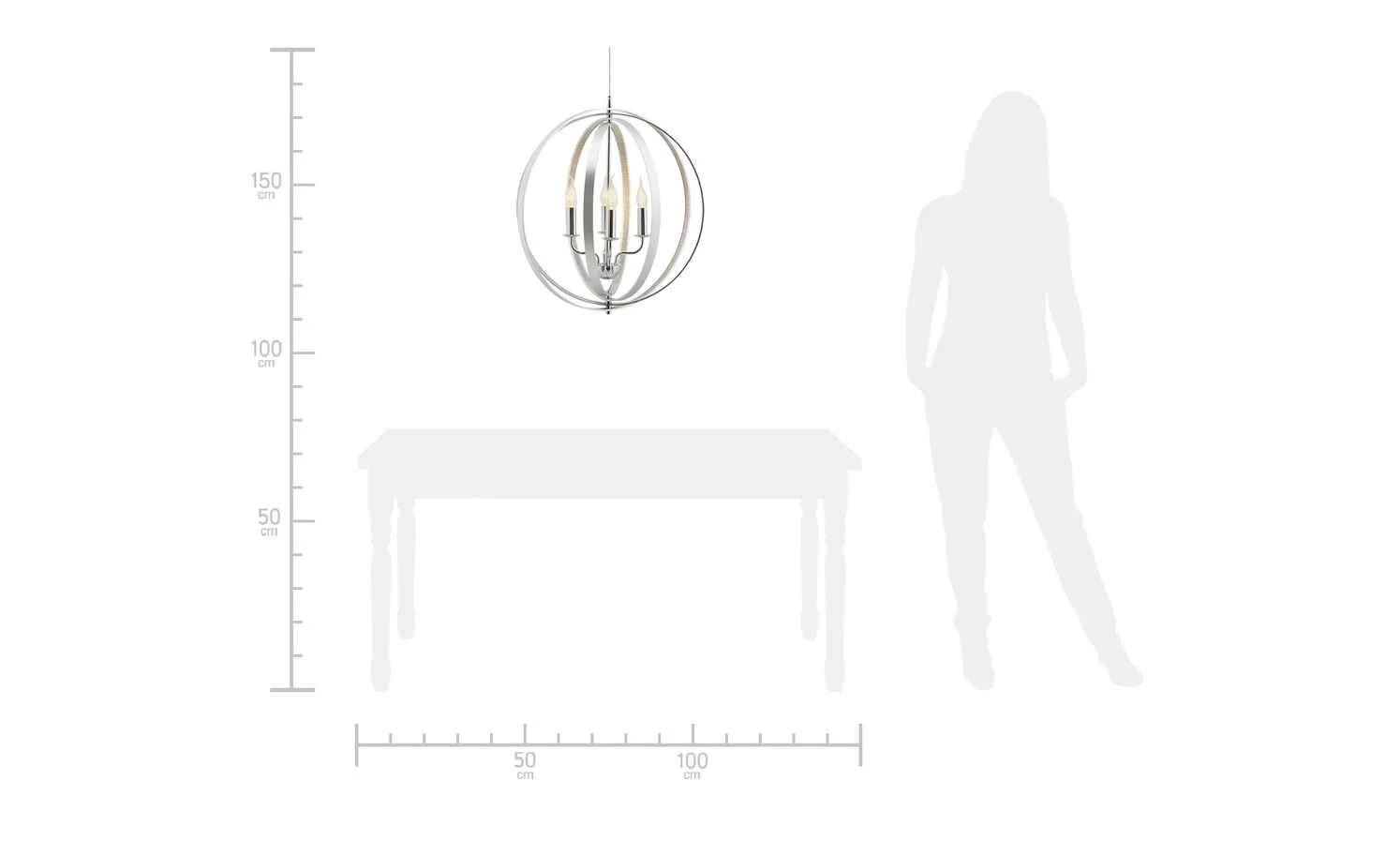 Trio Kronleuchter, 4-flammig chromfarben mit Strass 9 Trio Kronleuchter, 4-flammig chromfarben mit Strass – Bild 9