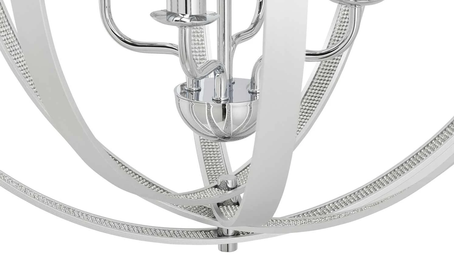 Trio Kronleuchter, 4-flammig chromfarben mit Strass 3 Trio Kronleuchter, 4-flammig chromfarben mit Strass – Bild 3