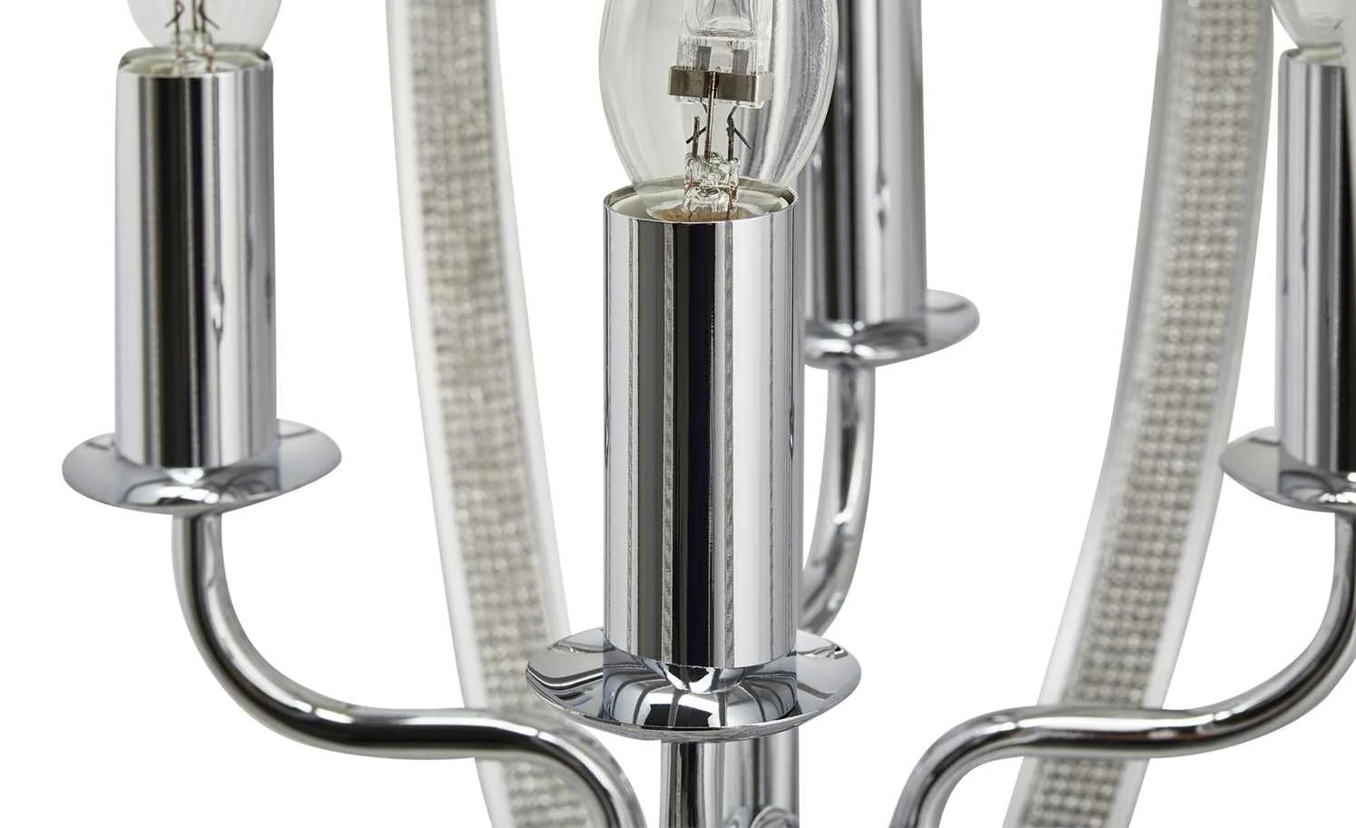Trio Kronleuchter, 4-flammig chromfarben mit Strass 4 Trio Kronleuchter, 4-flammig chromfarben mit Strass – Bild 4