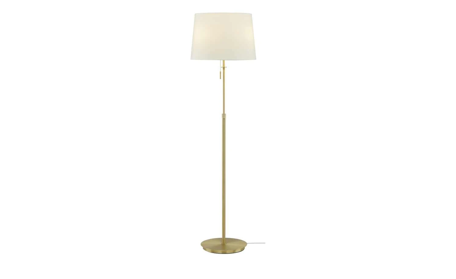 Trio Stehleuchte, 3-flammig, Messing-matt, Stoffschirm weiß | Goldfarben 6 Trio Stehleuchte, 3-flammig, Messing-matt, Stoffschirm weiß | Goldfarben – Bild 6