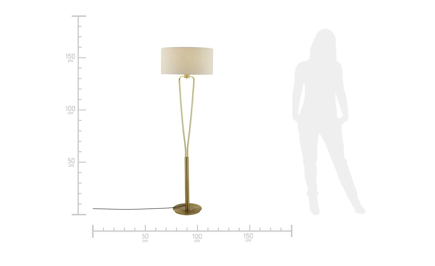 Trio Stehleuchte, 1-flammig messing matt 7 Trio Stehleuchte, 1-flammig messing matt – Bild 7