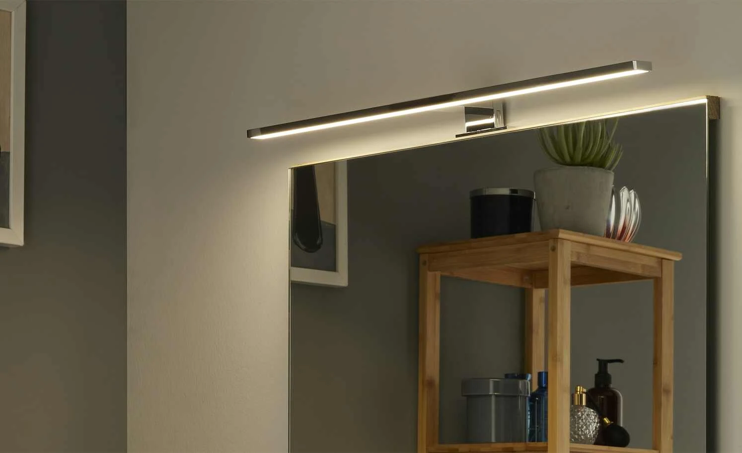 LED-Bad-Spiegelleuchte, 1-flammig chrom 1 LED-Bad-Spiegelleuchte, 1-flammig chrom