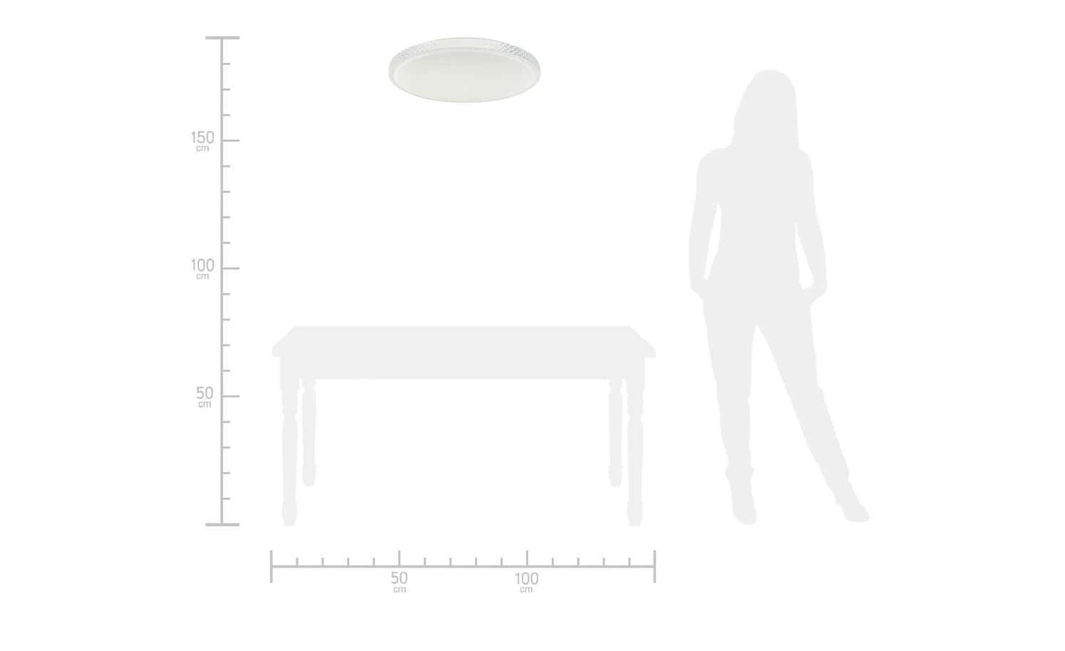 KHG LED-Deckenleuchte, 1-flammig mit Sternenhimmeloptik | 40|W 9 KHG LED-Deckenleuchte, 1-flammig mit Sternenhimmeloptik | 40|W – Bild 9