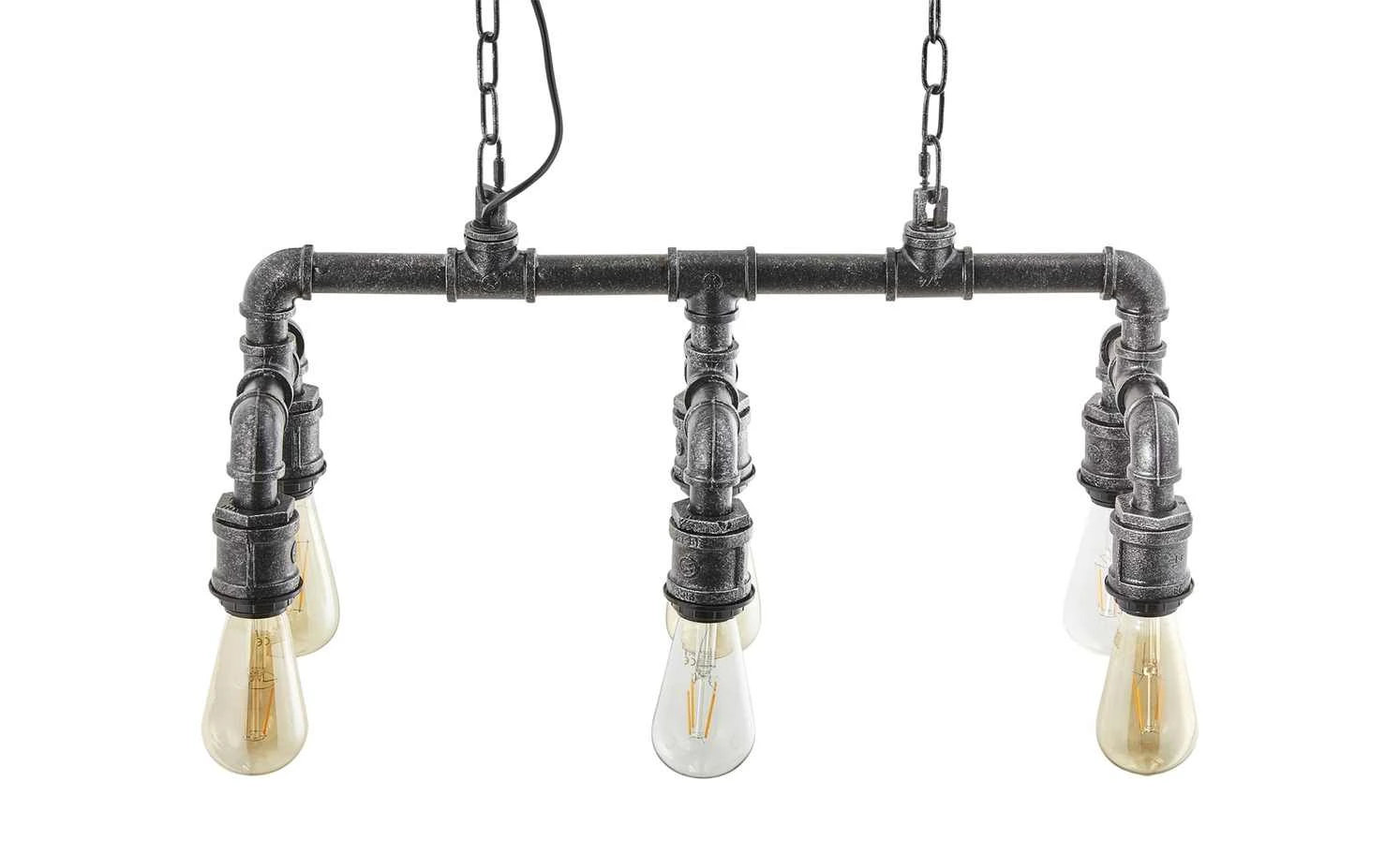 HOME STORY Pendelleuchte, 6-flammig, Schwarz 3 HOME STORY Pendelleuchte, 6-flammig, Schwarz – Bild 3