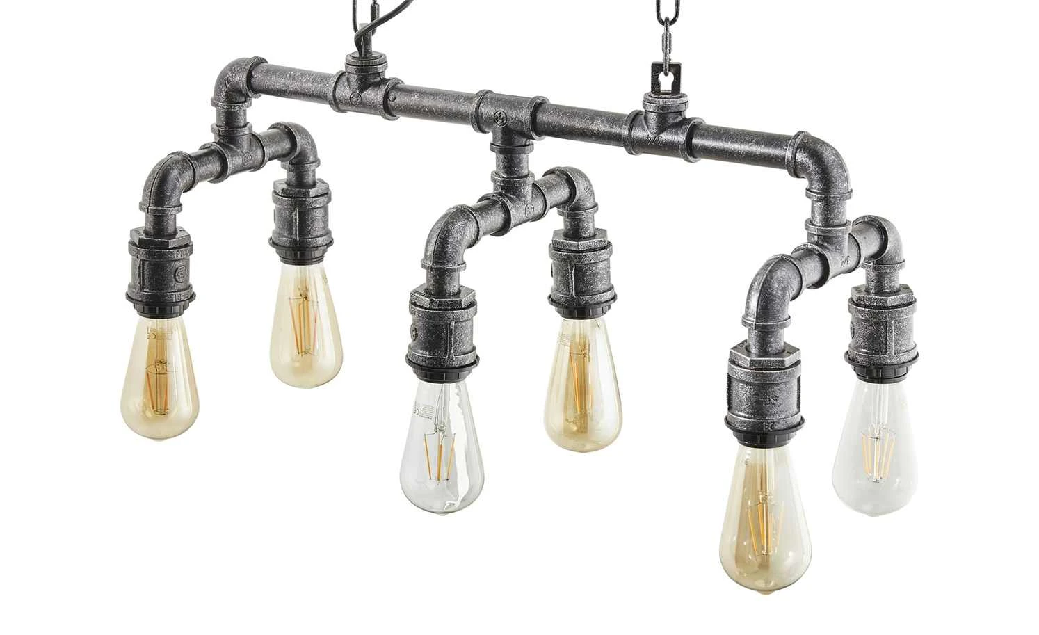 HOME STORY Pendelleuchte, 6-flammig, Schwarz 7 HOME STORY Pendelleuchte, 6-flammig, Schwarz – Bild 7