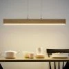 HOME STORY LED-Holz-Pendelleuchte, 1-flammig mit Dimmer
