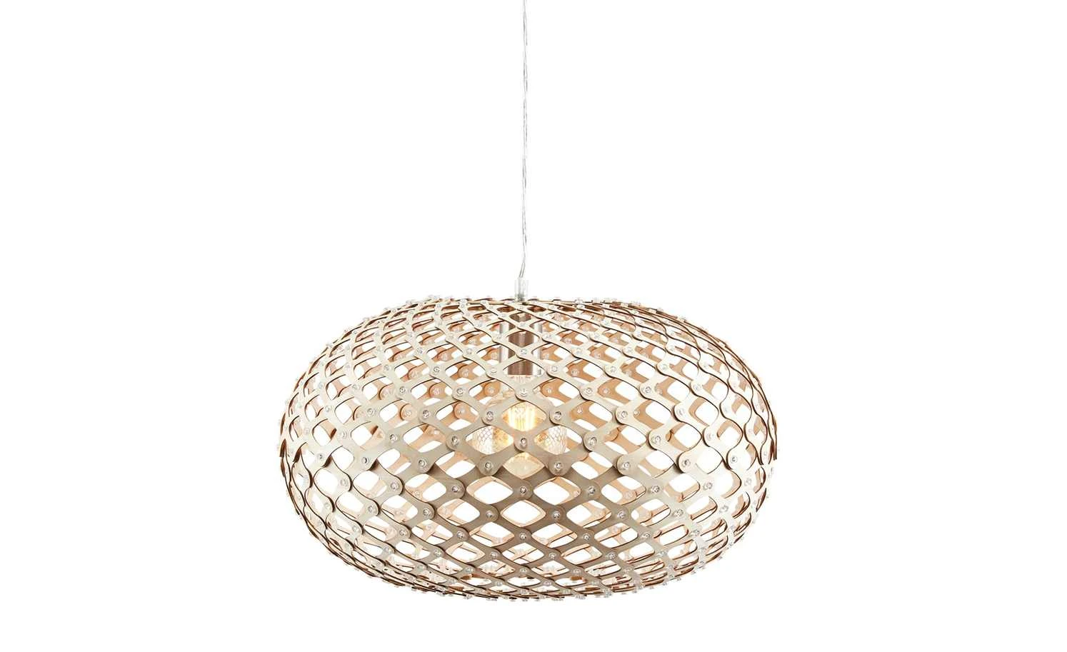 KHG Pendelleuchte, 1-flammig, nickel-matt/ holz 1 KHG Pendelleuchte, 1-flammig, nickel-matt/ holz