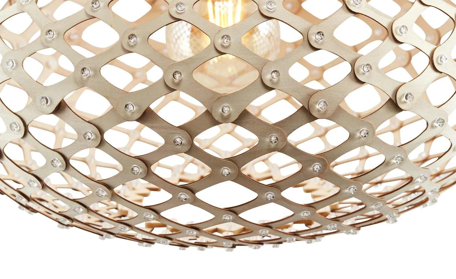 KHG Pendelleuchte, 1-flammig, nickel-matt/ holz 6 KHG Pendelleuchte, 1-flammig, nickel-matt/ holz – Bild 6