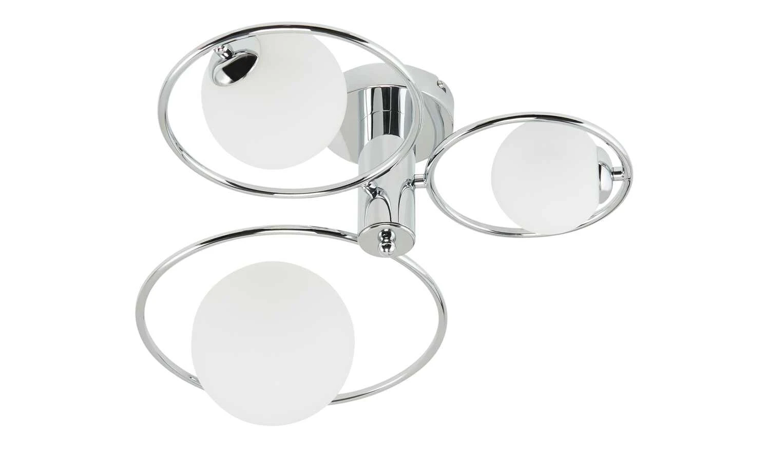 KHG Deckenleuchte, 3-flammig, chrom mit Glaskugeln 2 KHG Deckenleuchte, 3-flammig, chrom mit Glaskugeln – Bild 2
