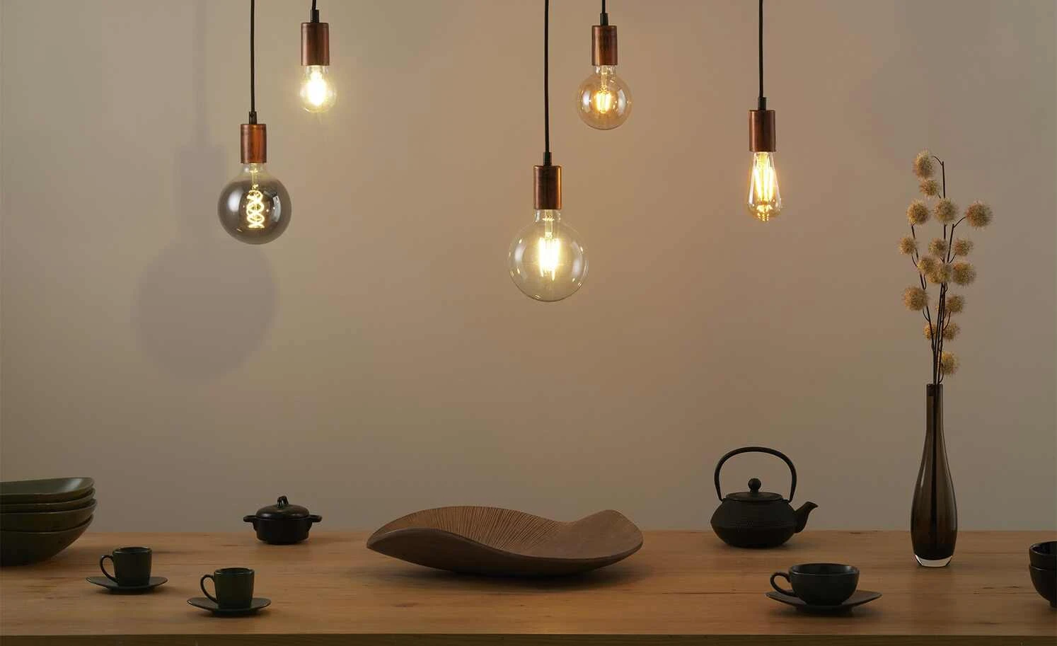 Trio Pendelleuchte, 5-flammig, kupferantikfarbig 1 Trio Pendelleuchte, 5-flammig, kupferantikfarbig