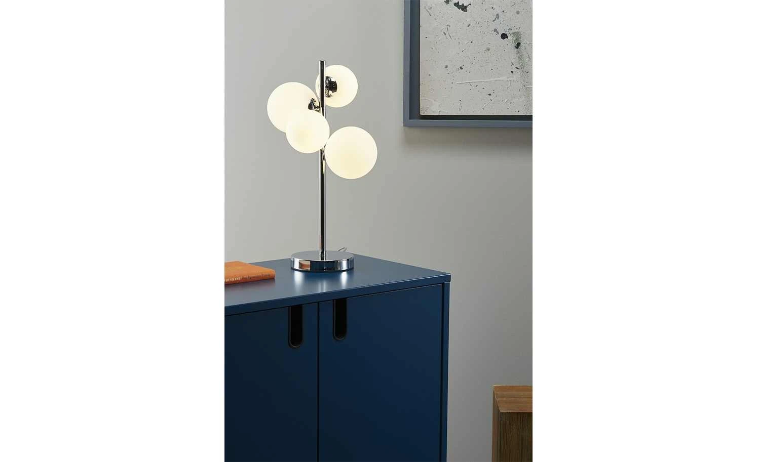 Meisterleuchten Tischleuchte, 3-flammig, mit Glaskugeln 2 Meisterleuchten Tischleuchte, 3-flammig, mit Glaskugeln – Bild 2