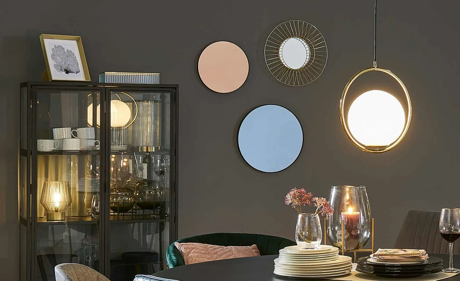 KHG Pendelleuchte, 1-flammig, altmessing mit Glaskugel 2 KHG Pendelleuchte, 1-flammig, altmessing mit Glaskugel – Bild 2