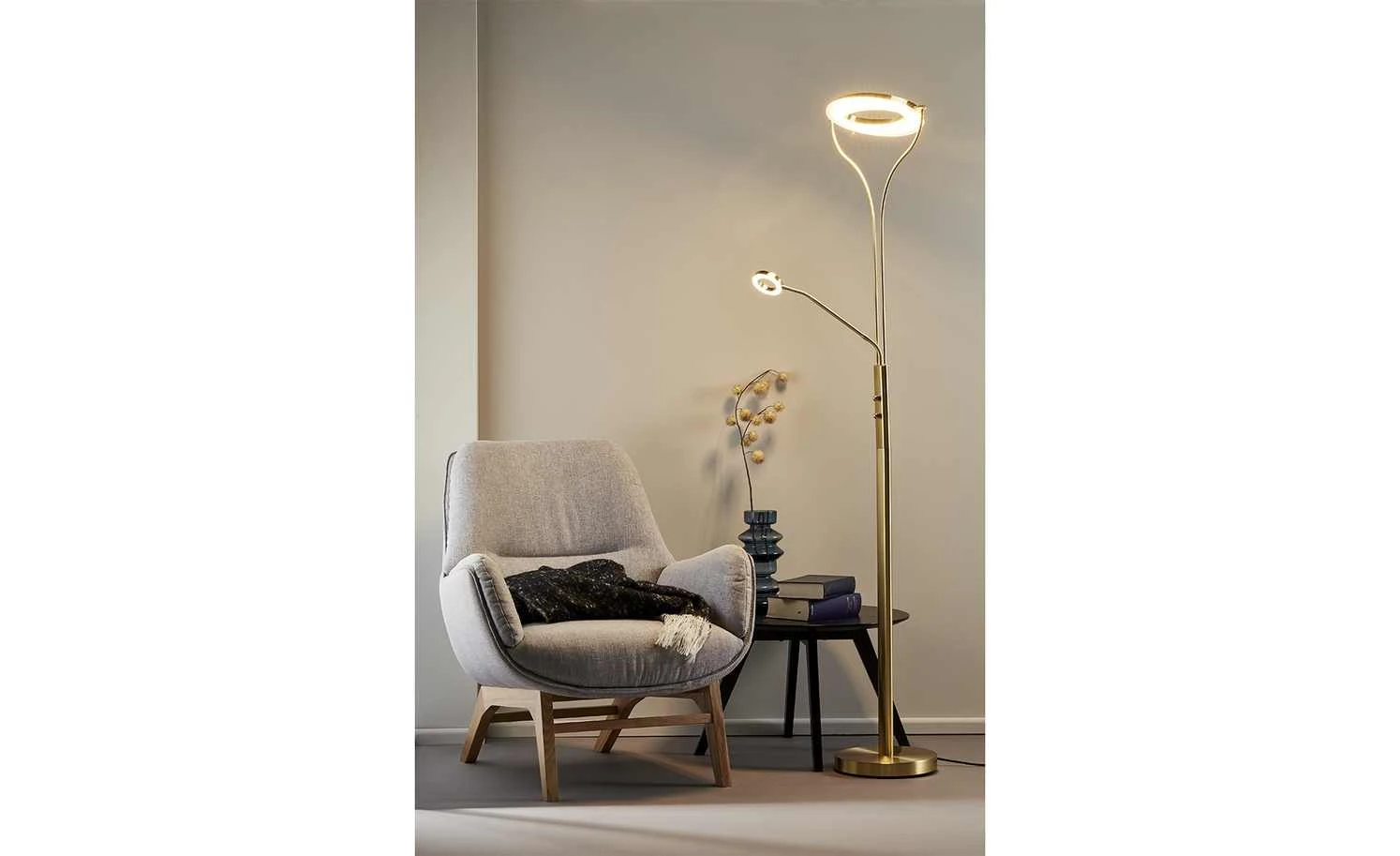 Meisterleuchten LED-Deckenfluter, 2-flammig, messing-matt | Messing matt 1 Meisterleuchten LED-Deckenfluter, 2-flammig, messing-matt | Messing matt