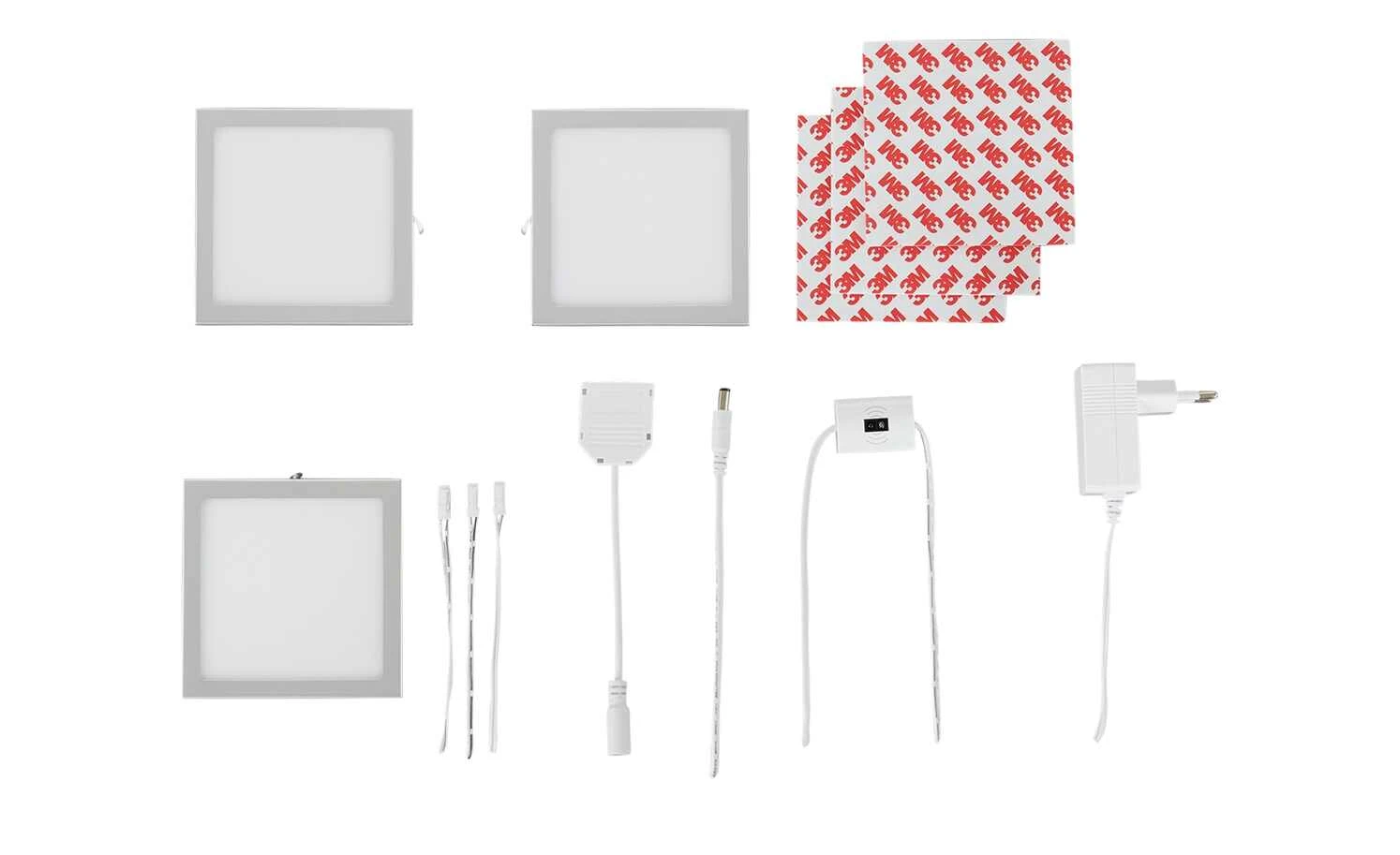 KHG Küchenunterbaubeleuchtung 3er-Set, quadratisch 2 KHG Küchenunterbaubeleuchtung 3er-Set, quadratisch – Bild 2